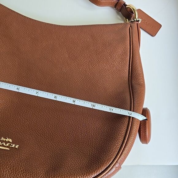 EUC Coach Sutton Hobo No. 35593 in Saddle Brown Pebbled Leather 12"x10"x3" - Picture 9 of 15